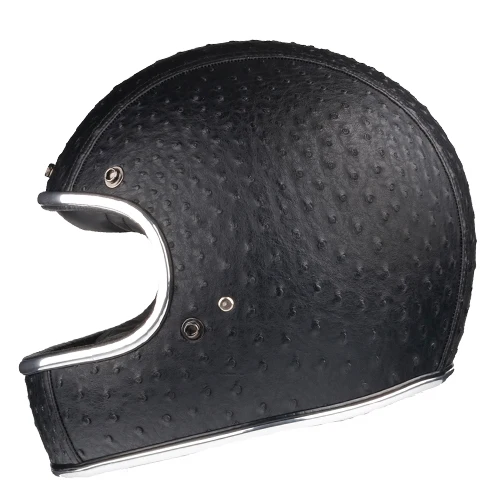 Полный шлем rcycle moto rcycle retro casco de moto jet capacetes de moto ciclista внедорожный Томпсон cascos para moto - Цвет: point black leather