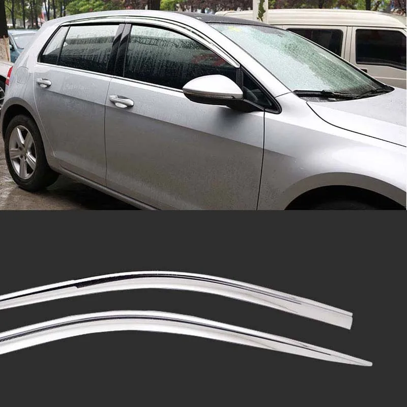 1 комплект новый хромированный козырек от солнца и дождя для VolksWagen VW Golf 7 2014