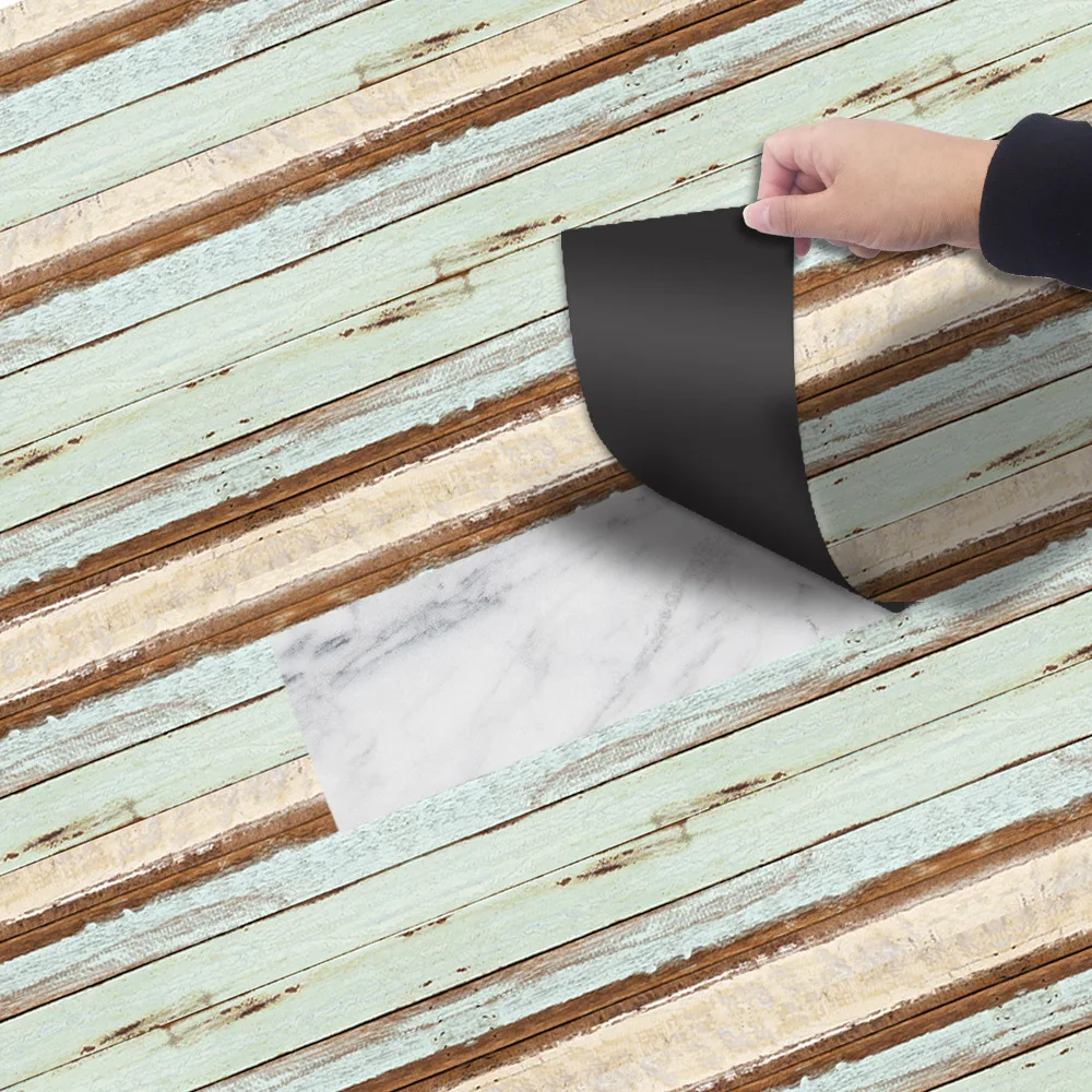 

New PVC Self-adhesive Floor Glue-free Cement Wall Stickers Floor Renovation Home Waterproof Floor Stickers Mat Home Decoration