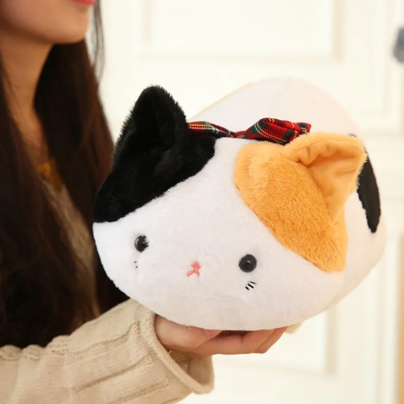 japanese cat plush pillow