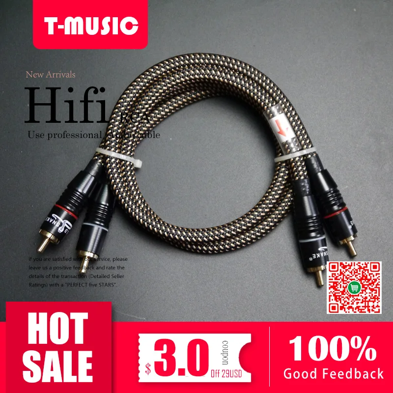 

1 pair High quality RCA To RCA Audio Cable DIY RCA Cable / Limited Version