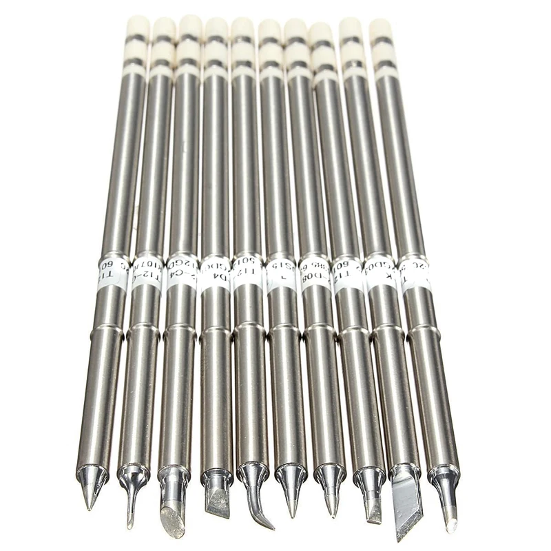 10pcs/lots T12 Series Replacement Soldering Tips Set for Hakko Soldering Station