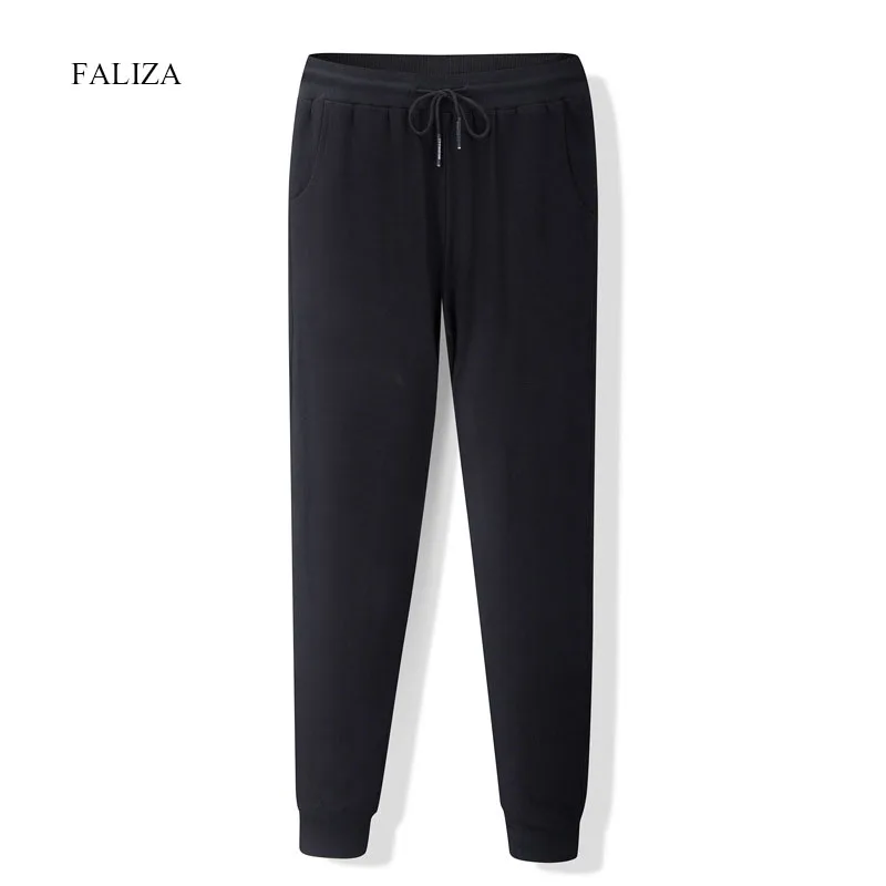 

FALIZA 2019 Spring Men's Pants Jogger Straight Mens Sweatpants Elastic Waist Trousers Men Joggers Casual Pants Homme 5XL PA12