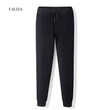 FALIZA 2019 Spring Men's Pants Jogger Straight Mens Sweatpants Elastic Waist Trousers Men Joggers Casual Pants Homme 5XL PA12