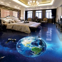 Beibehang пользовательские обои космический Галактический Глобус космический корабль 3D ванная комната Гостиная самоклеящиеся фото обои 3d полы