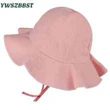 Summer Girls Sun Hat Cotton Baby Hat Kids Child Sun Cap Infant Baby Bucket Hats Solid Color Toddler Boys Girls Brim Beach Cap Summer Girls Sun Hat Cotton Baby Hat Kids Child Sun Cap Infant Baby Bucket Hats Solid Color Toddler Boys Girls Brim Beach Cap