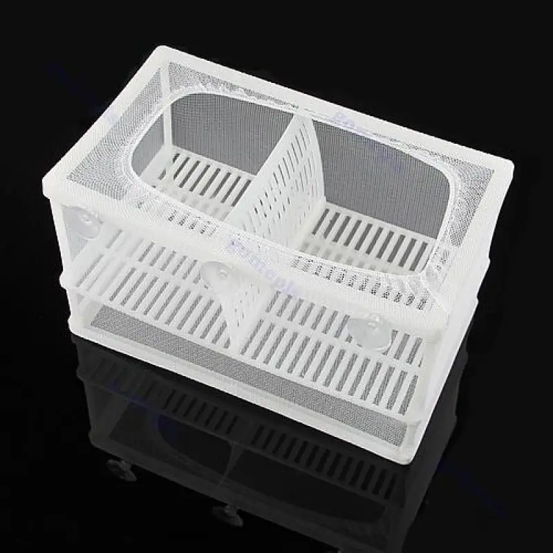 

Plastic Aquarium Fish Breeding Net Box Hanging Betta Fish Incubator Hatchery Isolation Box Aquarium Accessories 2 Size