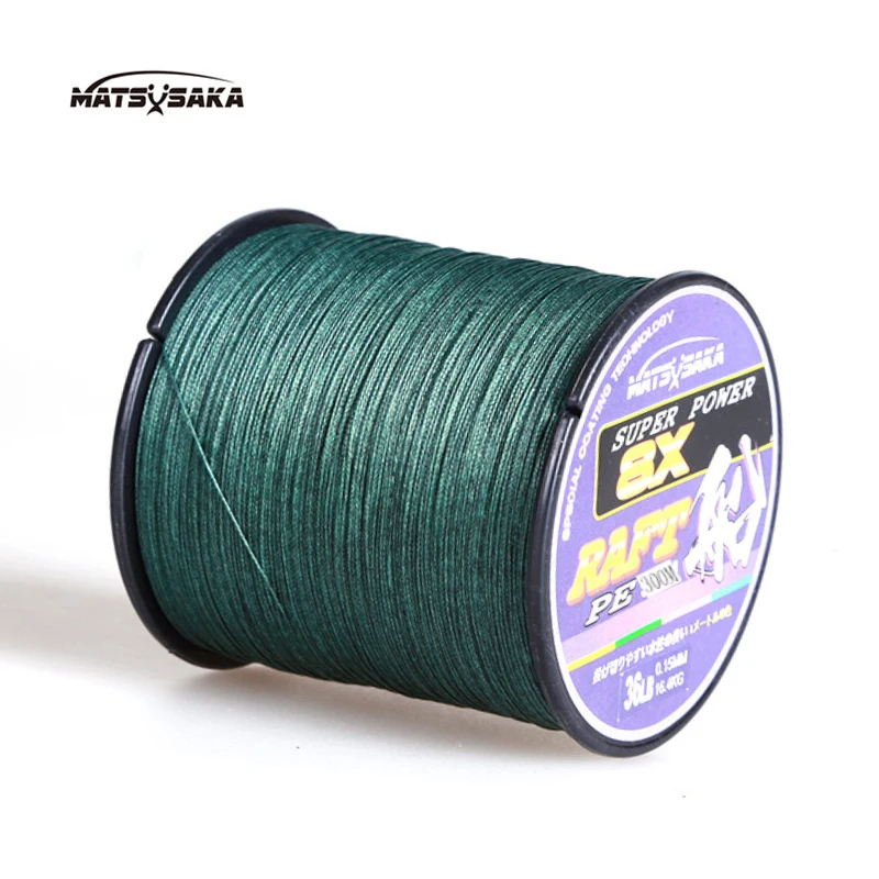 

MATSUSAKA 300m PE Braided Fishing Line 8 Strands 18 23 28 36 38 40 48 60 70LB Multifilament Fishing Line