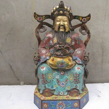 Bi001709 Китай Народная Классическая Бронзовый Свинка перегородчатые Дракон Бог богатства Повезло Статуя Будды