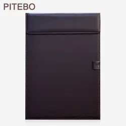 PITEBO кожаный Настольный органайзер A4 файл скрепки папку рисунок и доска планшет с держателем ручки коричневый