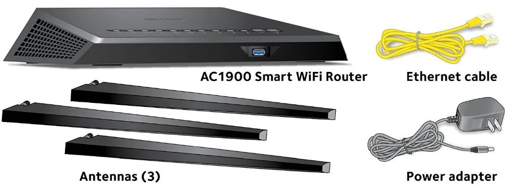  Original NETGEAR R7000 Nighthawk Smart WiFi Router AC1900 Wireless Speed 1900Mbps 4 x 1G Ethernet