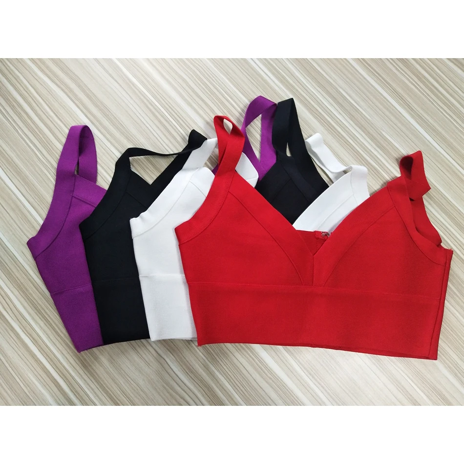 

Sexy V Neck Bandage Camis Summer Crop Tops Strap Short Summer Vest White Black Red Purple Tank Tops XS S M L Leger Babe