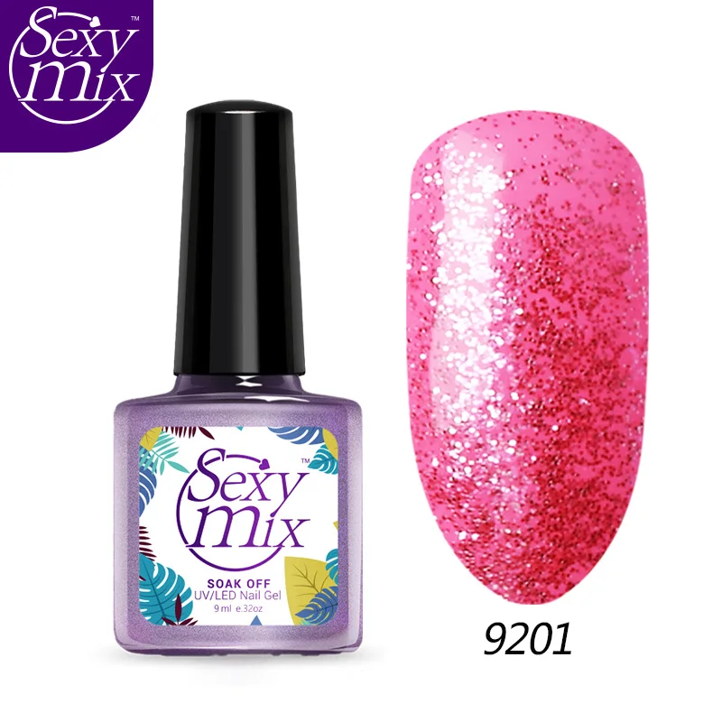 SEXYMIX 9 мл; Гель-лак для ногтей лак био-Гели Soak Off Nail Art полу Перманентный лак для ногтей Led Hybrid, лак для ногтей, длительного действия, UV гель эмаль DIY гель для дизайна - Цвет: 9201