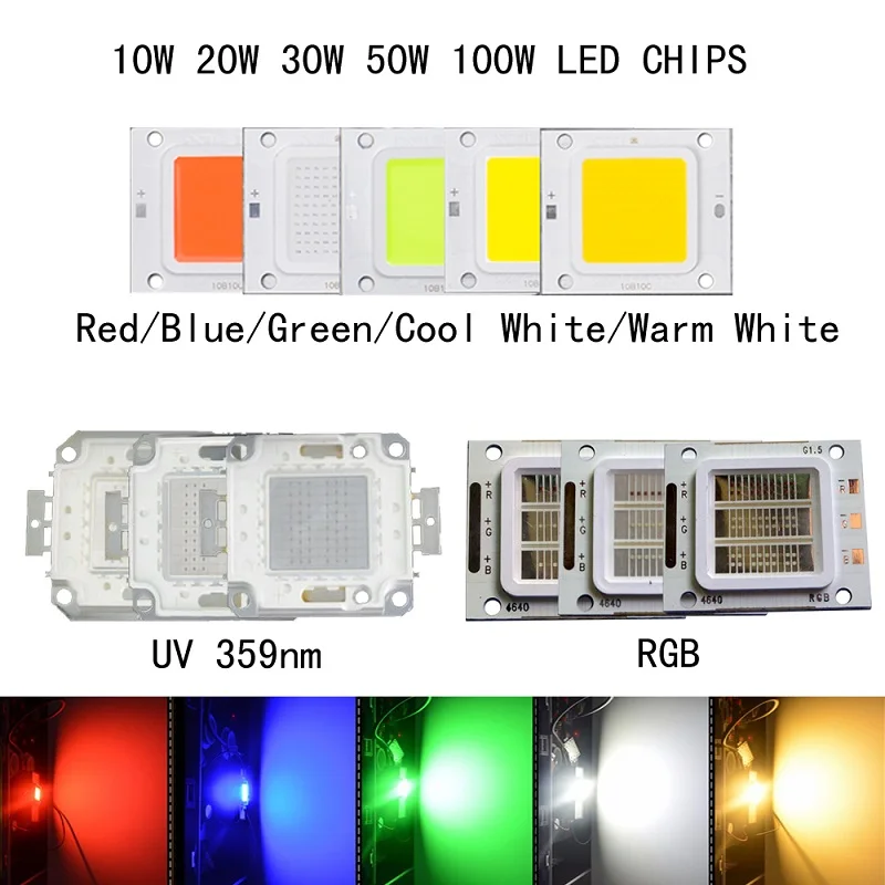 1/10 шт. 10 Вт 20 30 50 100 люстра из бисера RGB ультрафиолетовая лампа накаливания