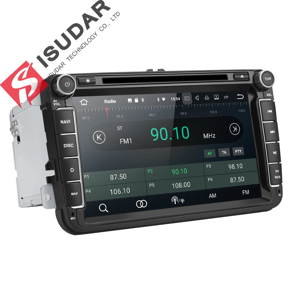 Isudar Two Din Car Multimedia Player Android 8.1 Auto Radio For Skoda/Seat/Volkswagen/VW/Passat b7/POLO/GOLF 5 6 DVD GPS 4 Cores