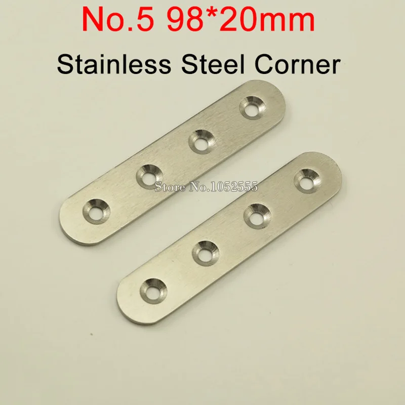 50pcs 98*20mm stainless steel Flat Brackets Straig...