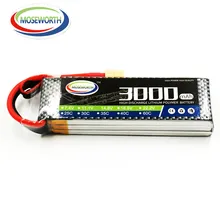 MOSEWORTH 3S RC Lipo Battery 11.1v 3000mAh 40C-80C For RC Airplane Whirlybird Quadcopter Drone Lithium Batteria free shipping