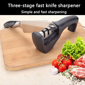 

Knife Sharpener Electric 3 stages professional kitchen sharpener grinder stone knives tungsten diamond ceramic sharpening tool