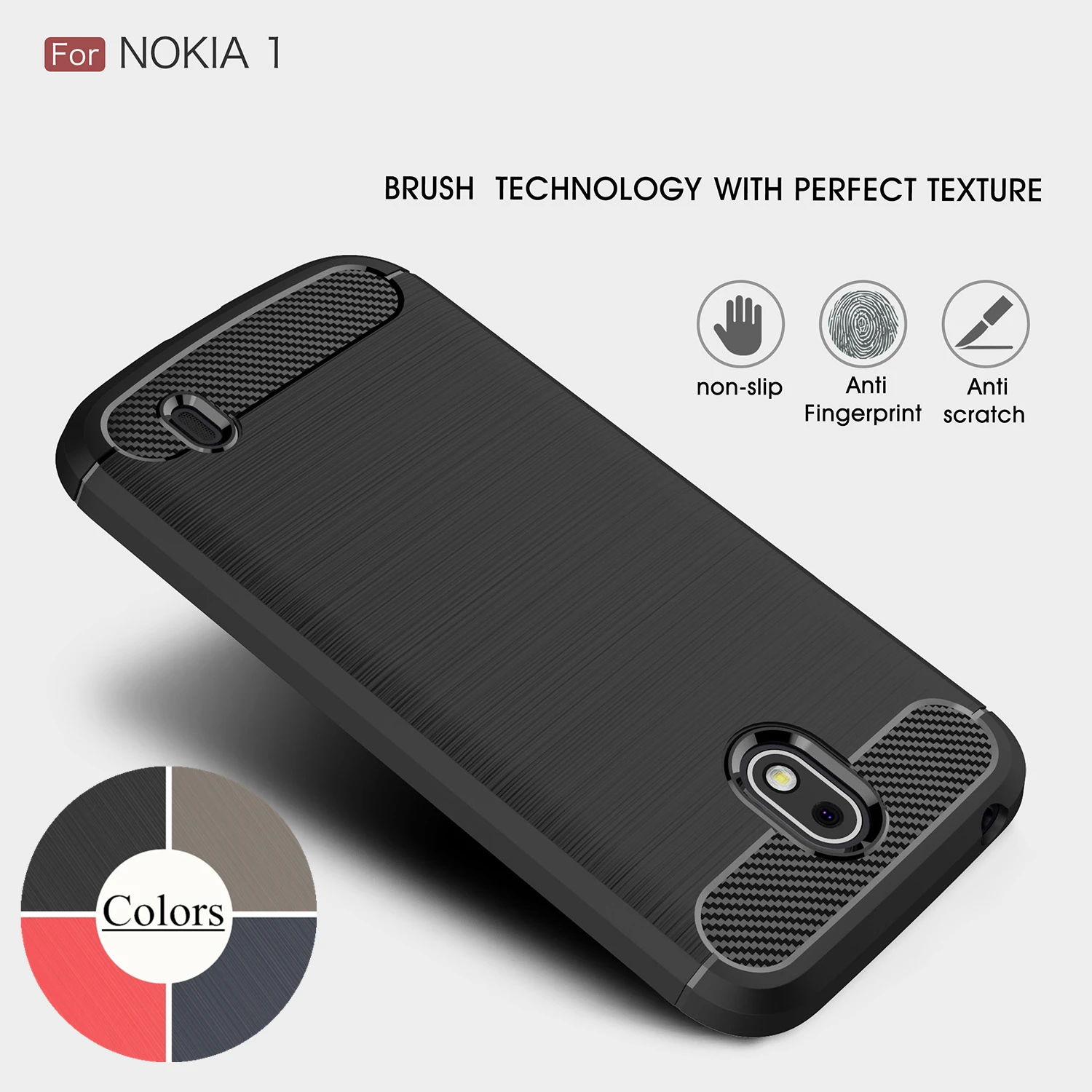 

Case for Nokia 1 TPU Silicone Case Ultra-thin Soft Cover Matte Feel Phone Case Rugged Armor Case Fundas