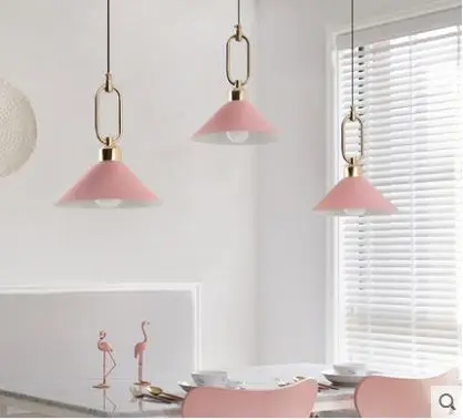 

Nordic restaurant three-head creative cafe bar simple modern macaron clothing store chandelier