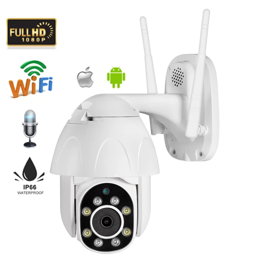 Беспроводная ip камера ptz с Wi Fi 360 дюйма 1080p 4 кратный зум 2 МП|Камеры