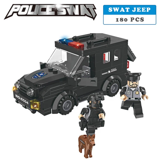 Kantor Polisi Swat Lapis Baja Mobil Jeep Militer Seri 3d Model Blok