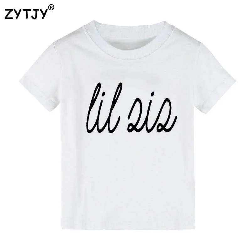 LIL SIS/Детская футболка с буквенным принтом для маленьких сестер рубашка для мальчиков и девочек детская одежда для малышей Забавные футболки Z-38 - Цвет: Белый