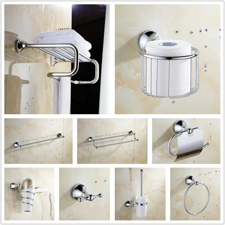 

Golden Polished Brass & Crystal Bathroom accessories Bath Hardware Set Towel Rack Towel Bar Paper Holder Soap Dish JM2221