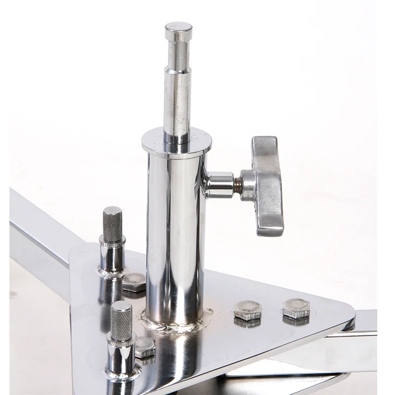  Heavy duty stainless steel floor light stand with caster brake magic leg ground wheel bearing 60 kg