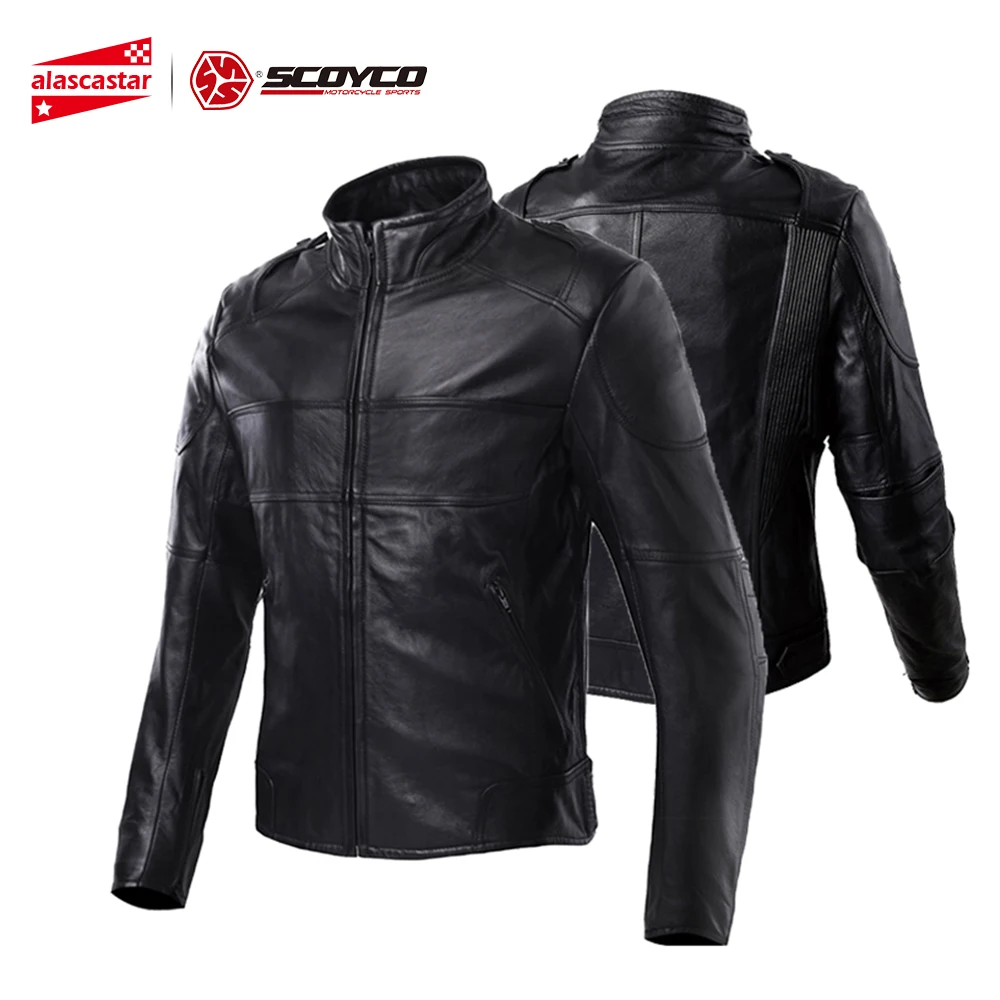 Scoyco Motorcycle Jacket Moto Leather Jacket Waterproof Outdoor Sports Motorbike Riding Long Jacket Protective With Protector