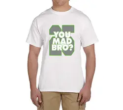 Ричард Шерман вы Mad Bro 100% хлопок футболки мужские подарок Футболки для Сиэтл поклонников 0215-7