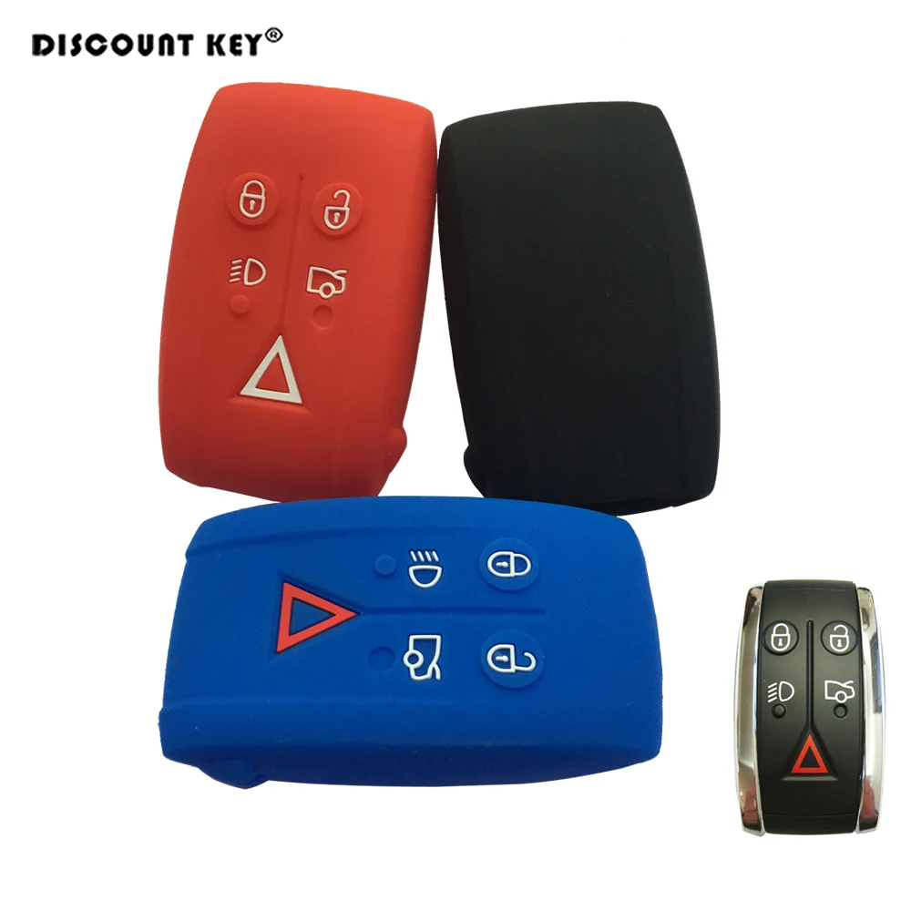 Silicone Rubber Car Key Case For Jaguar XK XF XJ8 XK8 XRR Key Cover 2007 2011 2012 2013 5 Button