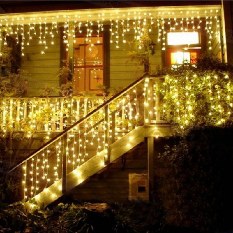 christmas outdoor decoration 3.5m Droop 0.3-0.5m curtain icicle string led light