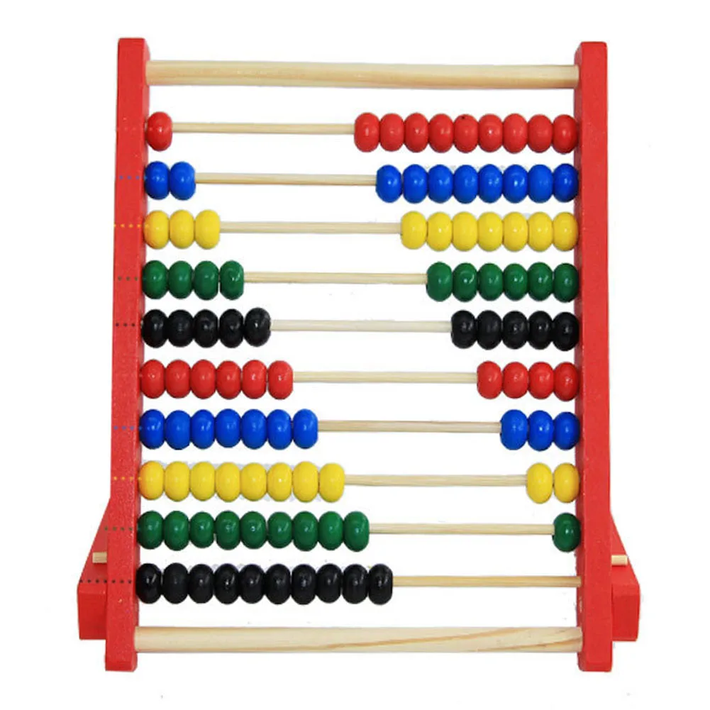 

Wooden Abacus Arithmetic Baby Kids Educational Toy 10 /13/17Rods with Colorful Beads Kid School Learning Math Toys