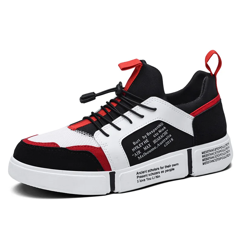 

2019 Autumn New Men Shoes Lace-Up Men Fashion Shoes Microfiber Leather Casual Shoes Brand Men Sneakers Spring Men FLats DA096