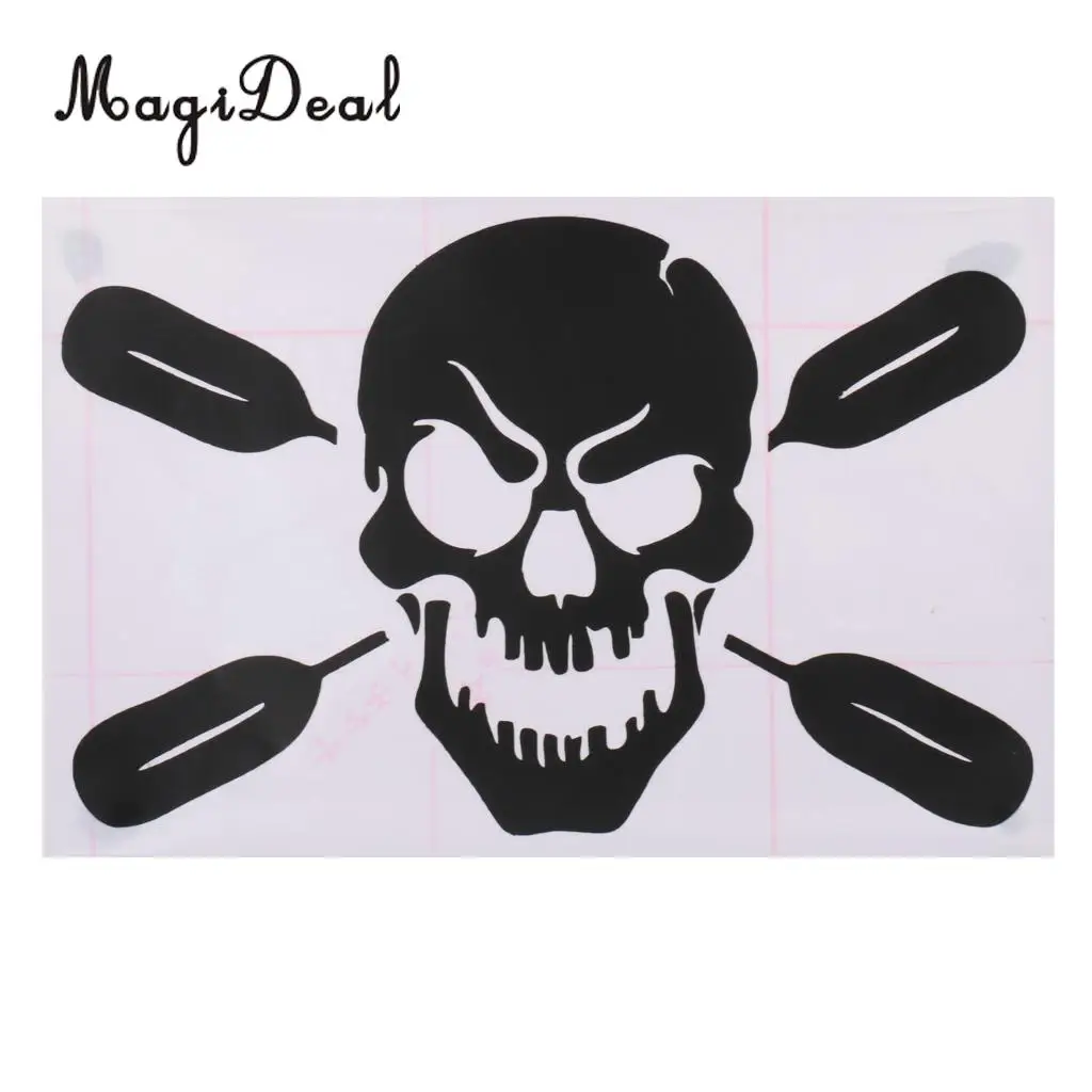 MagiDeal Waterproof Skull Vinyl Decal Sticker for Truck Door Kayak Canoe Cars Windows Wall Bike Guitars Rowing Boat Sticker Acce