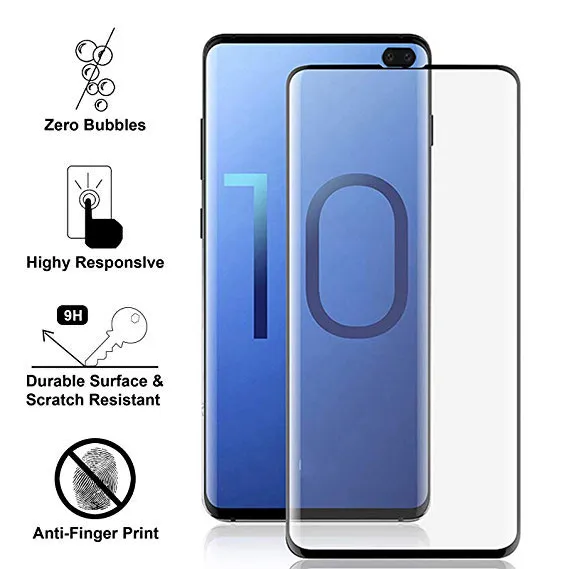 3D Защитное стекло для samsung Galaxy S10 Plus, закаленное стекло S 10 S10Plus, защитная пленка для экрана, изогнутое полное покрытие, Glas 9H