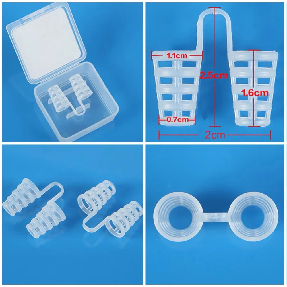 4 шт. = 1 коробка анти-храп помощь при дыхании устройство против храпа забота о здоровье против храпа апноэ зажим для носа принадлежности для улучшения сна стоп храп