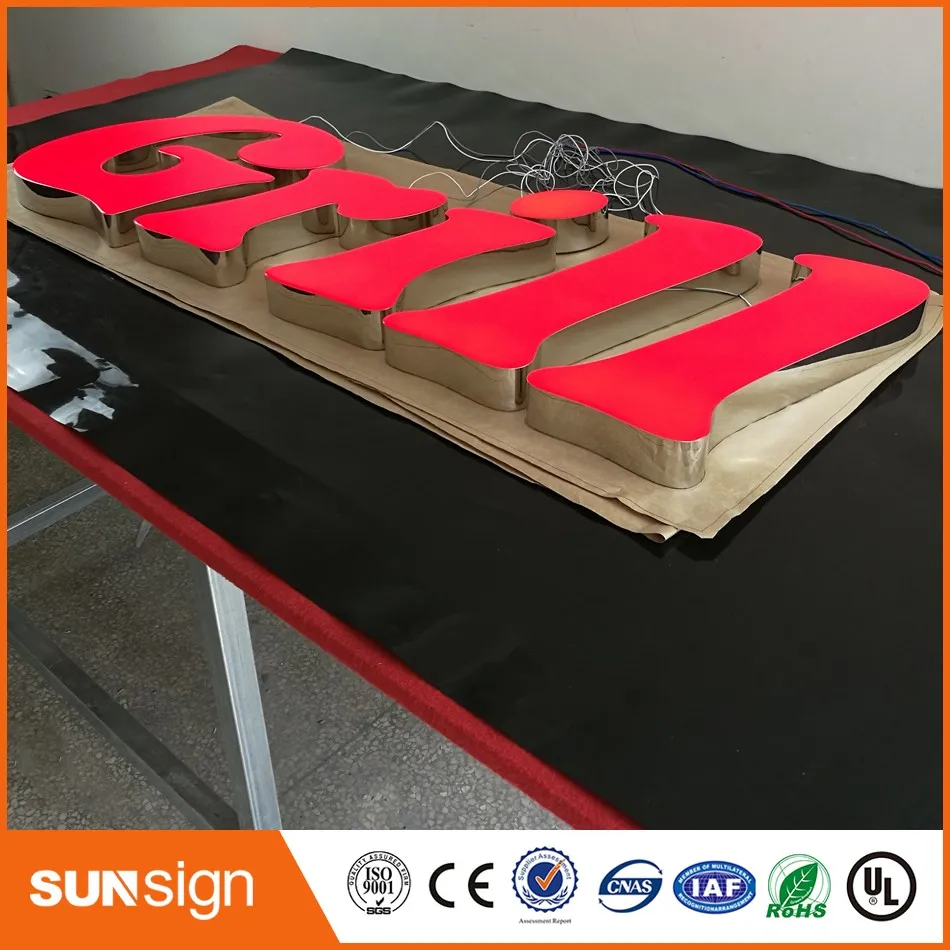 

Aliexpress mirror polished chrome stainless steel LED channel letters