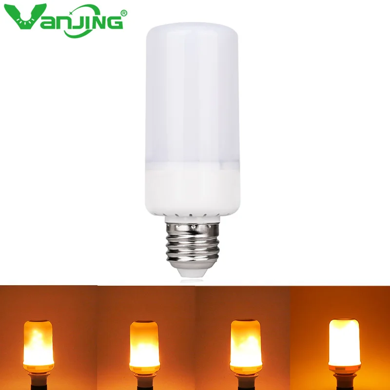 

E26 E27 LED Flame Effect Fire Light Bulb AC85-265V SMD2835 Flickering Emulation 3 Modes LED Flame Lamp Holiday Decoration Light