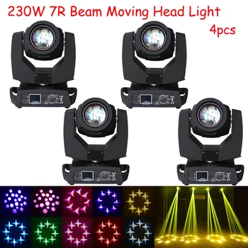 

4pcs Touch Screen 230W 7R Moving Head Light DMX512 Controller LED Beam light Club Dj Disco projector dj Disco Wedding Party