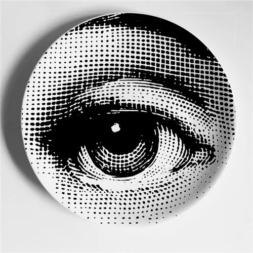 Rosenthal Piero fornasetti таблички черный/белый иллюстрации висит блюда по производству образцов/дома/отеля Декор Кавальери уход за кожей лица керамические изделия - Цвет: 17