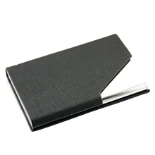 Хороший из искусственной кожи бизнес имя держатель для карт, четкие и готовы произвести впечатление с магнитным замком(черный