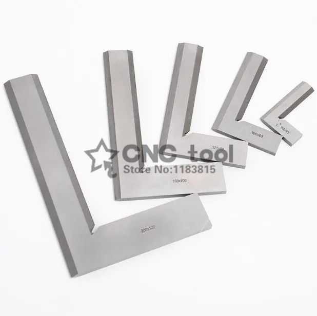 

Silver Tone Stainless Steel 1PCS 63*40 80*50 100*63 125*80 160*100 200*125 250*160mm Bladed 90 Degree Angle Try Square Ruler