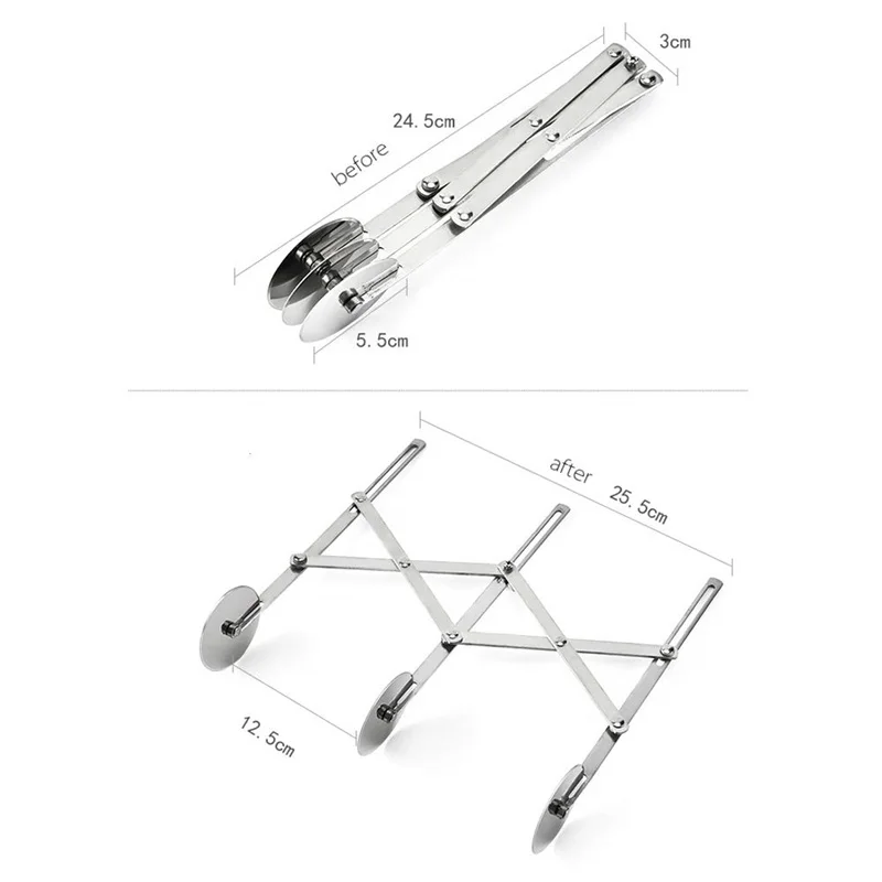 Регулируемый 3/5/7 колёса нож для пиццы Ножи складной нож для пиццы Нержавеющая сталь скребок с антипригарным покрытием Круглый Ножи машина для приготовления лапши