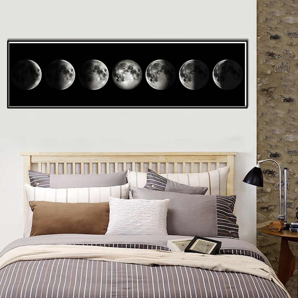 Moon Phase Black White