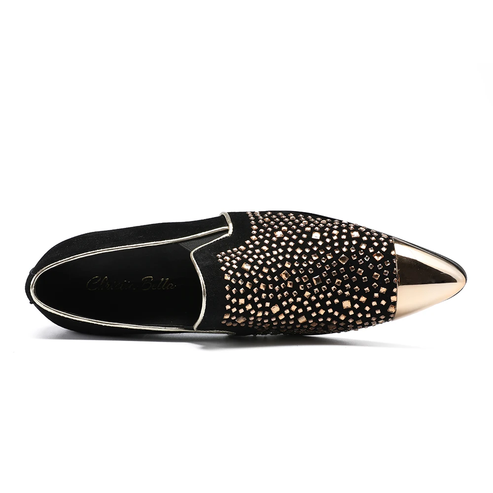 Preto Homens Size Couro Plus Cristal Suede Forma Christia Genuíno Baile Dos Bella Designe De Marca Masculino 47 Flats Da Mocassins Sapatos wwxYqR6OP