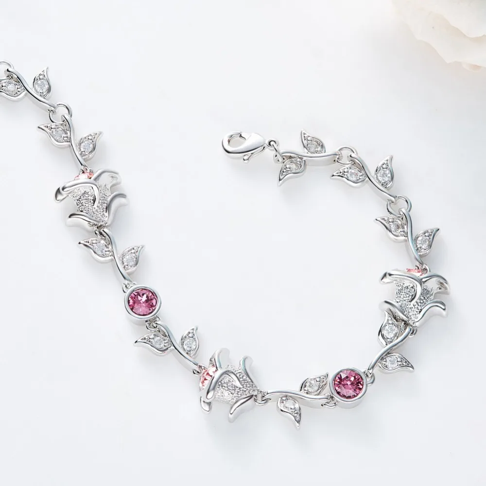 Женские браслеты с кристаллами Swarovski CDE регулируемый браслет подвеской в виде