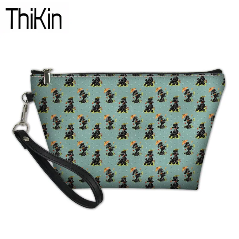 THIKIN حقائب مكياج للنساء القلطي الطباعة منظم حقيبة مستحضرات التجميل غسل عدة أكياس السيدات الأزياء ماكياج مربع الإناث التجميل حالة