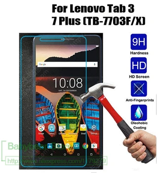 

2 X GLASS Tempered Glass For Lenovo TAB3 Tab 3 7 Plus 7703 7703x TB-7703X TB-7703F 7.0 Tablet Screen Protector Film